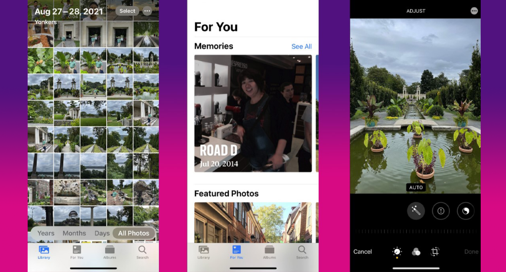 Bản điện thoại của Apple Photos đặc biệt cho bạn các chỉnh sửa tuyệt vời; trên những bức ảnh có trong iPhone và iPad.