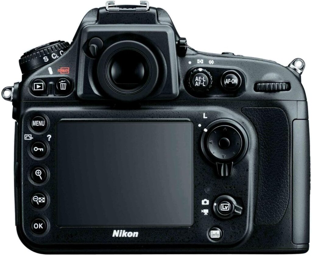 Mặt sau của máy ảnh Nikon D800